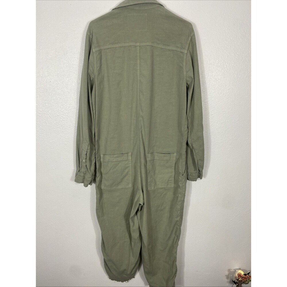 Frank & Eileen Northern Ireland Jumpsuit Sage Sz L Linen Blend Utility - Picture 8 of 16